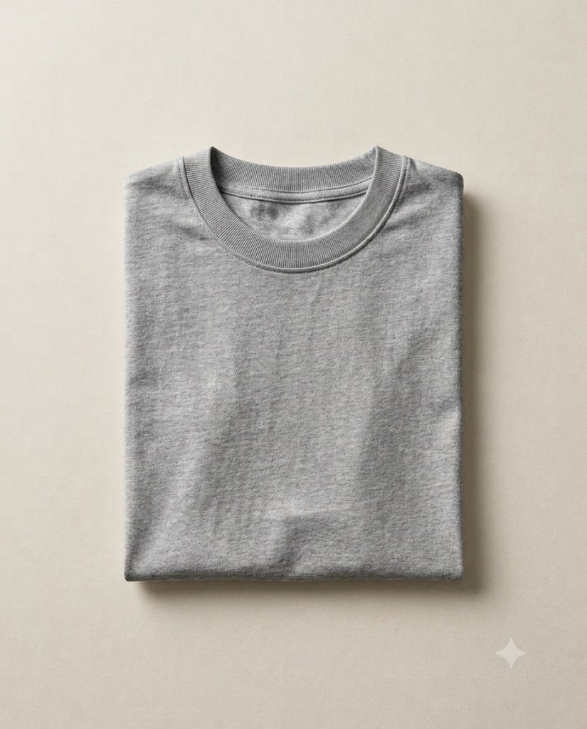 The Heavyweight Tee — Heather Grey